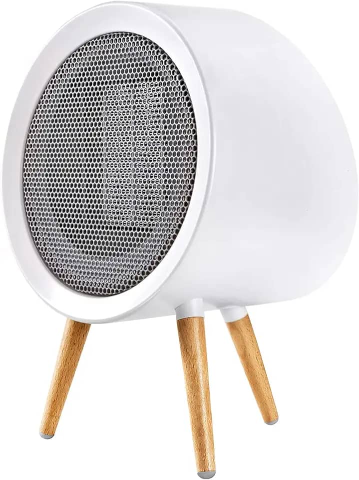 Gaiatop Aquecedor de ambiente, bonito e potente, aquecedores elétricos pequenos de 1000 W para uso interno, 3 modos de aquecimento rápido de cerâmica PTC, superaquecimento e proteção contra derrubada