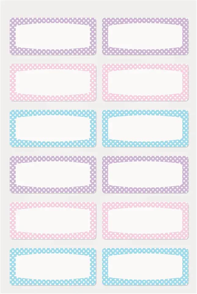Avery Etiquetas para nome em tecido que não precisa passar, desenhos pré-impressos e pastéis macios, apenas escrita à mão, 24 etiquetas pré-impressas (40775)