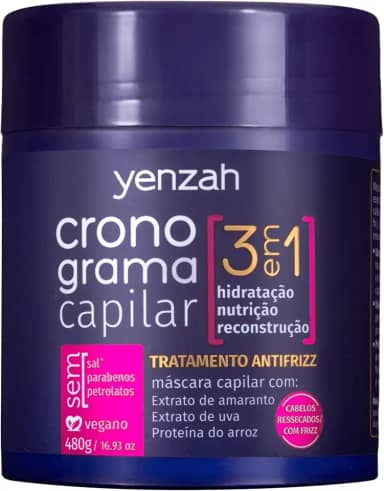 YENZAH - CRONOGRAMA 3 EM 1 - MÁSCARA ANTIFRIZZ, Yenzah