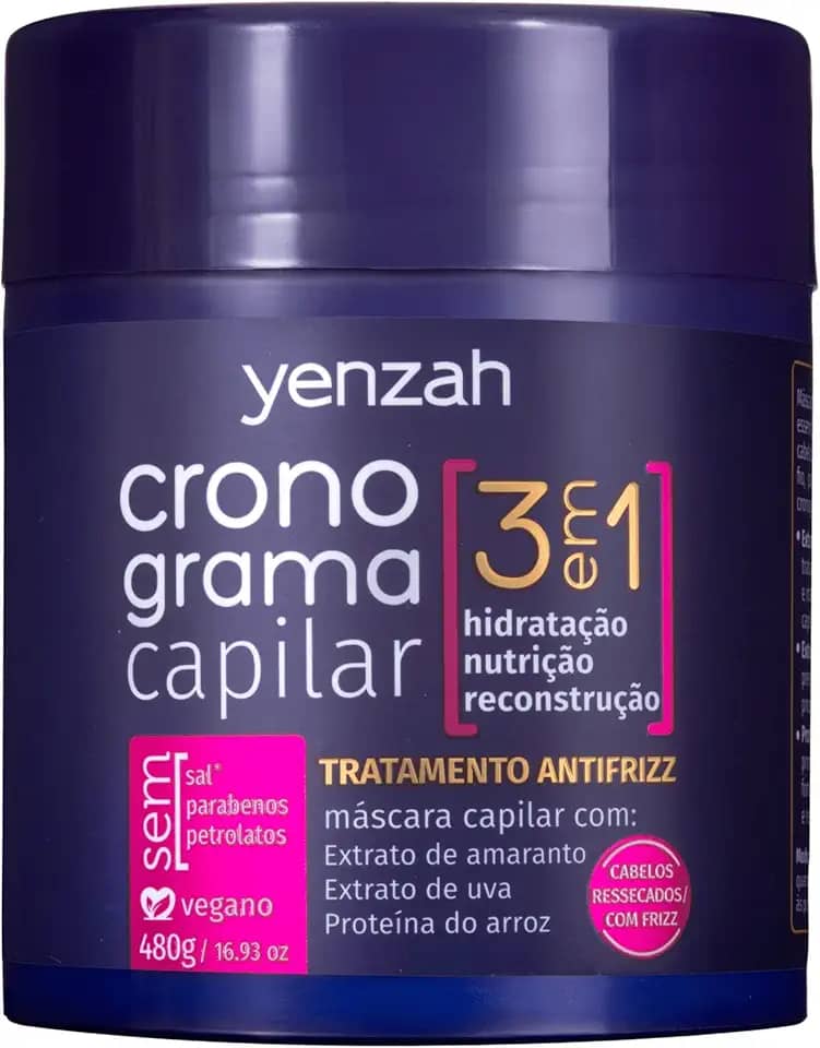 YENZAH - CRONOGRAMA 3 EM 1 - MÁSCARA ANTIFRIZZ, Yenzah