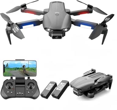 Drone com câmera para adultos 2K, drone GPS com motor sem escovas, quadricóptero FPV dobrável para crianças iniciantes, transmissão Wi-Fi 5G, retorno automático, siga-me, retenção de altitude, tempo