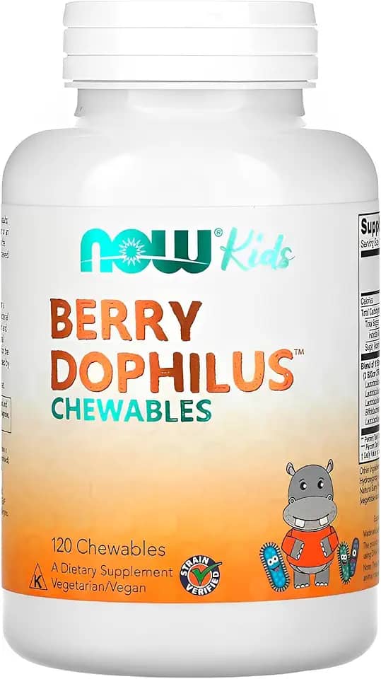 NOW Foods BerryDophilus Kids 120 Past Importado