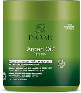 Inoar, Argan Oil Máscara Capilar – Hidratação Profunda, Brilho e Maciez com Óleo de Argan para Cabelos Secos ou Fragilizados - 500g