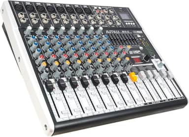 AMW M10 FX v3 Mesa de Som 10 Canais 99 Efeitos DSP Interface de Áudio Independente 2x2 USB Sub Out Eq