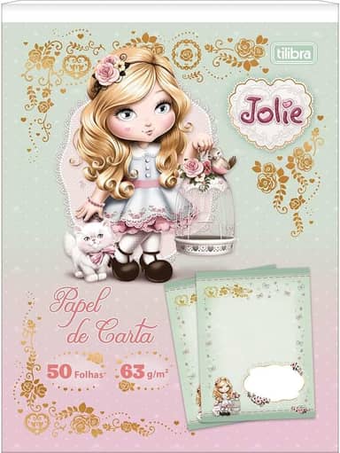 Papel de Carta Jolie TILIBRA - 50 Folhas (Verde)
