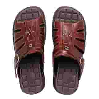 Sandália Chinelo Masculino Couro Legítimo Anti-stress…