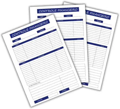 Bloco de notas controle financeiro destacável 50 folhas A5