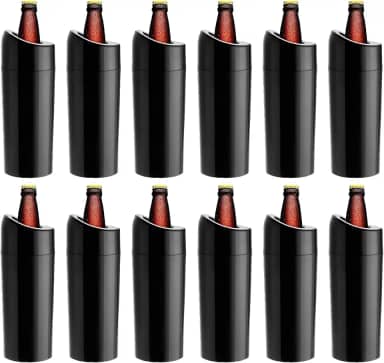 Porta Garrafa Térmico Camisinha Para Cerveja 1l Litrão 12pçs (PRETO)