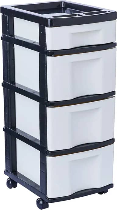 Gaveteiro Plástico Branco 4 Gavetas Agraplast 943