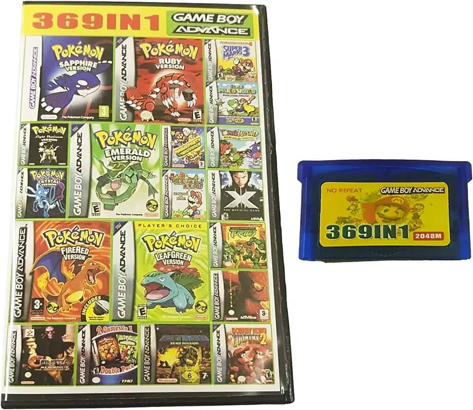 Cartucho Fita 369 Em 1 Game Boy Advance Gba Multi Jogos
