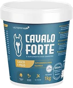 Suplemento Cavalo Forte Casco e Pelo 1kg | Brilho, Força e Vitalidade | Melhora a Qualidade da Pelagem e Fortalece os Cascos dos Equinos