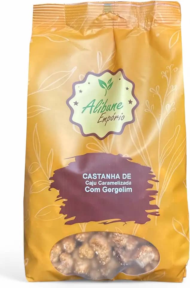 Castanha De Caju Caramelizada Com Gergelim 1 Kg Empório Alibune