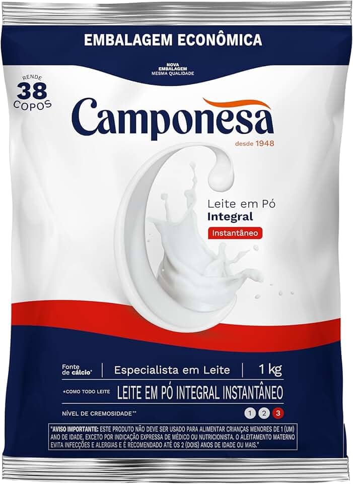 Camponesa - Leite em Pó Integral Instantâneo 1Kg