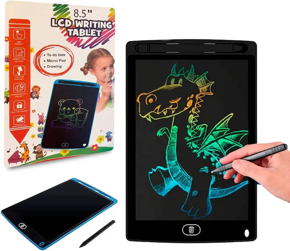 Tablet LCD Magica portátil infantil para escrever anotações Desenho de mensagens Escrita em cores 8.5 inch com caneta