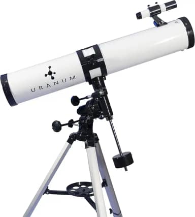 Telescópio Refletor Newtoniano 114mm Uranum Equatorial Astronômico Luneta Para ver Nebulosas Planetas Galáxias Estrelas