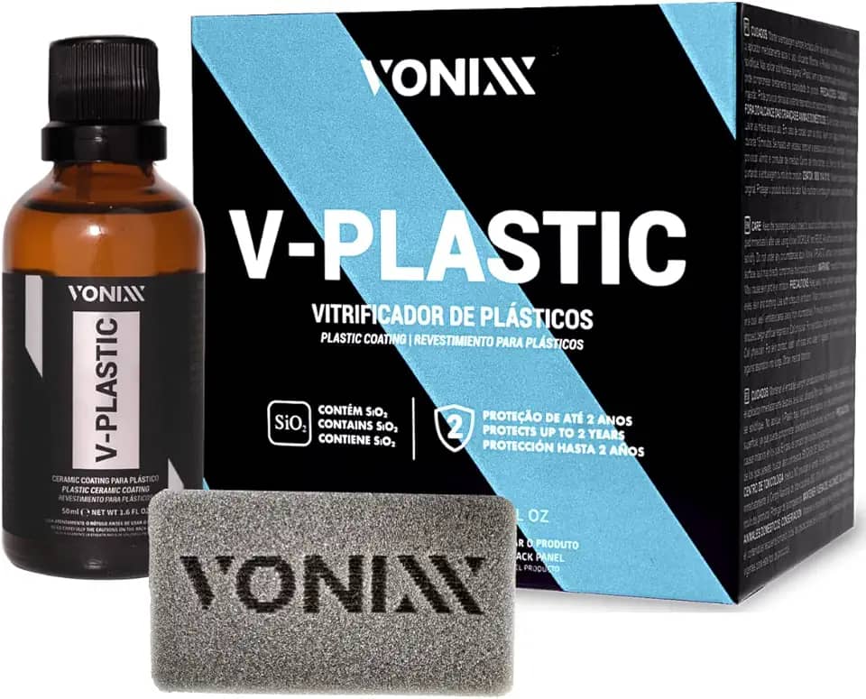 V-Plastic 20ml Vonixx Vitrificador Revitalizador Restaurador de Plasticos Borrachas
