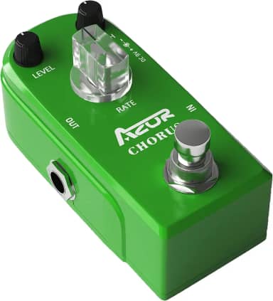 AZOR Pedal de efeito de guitarra Chorus Mini Pedal analógico puro para guitarra elétrica True Bypass