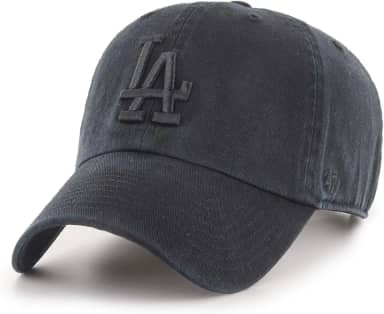 47 Boné Strapback da marca - Clean UP LA Dodgers preto lavado, Preto, Tamanho Único
