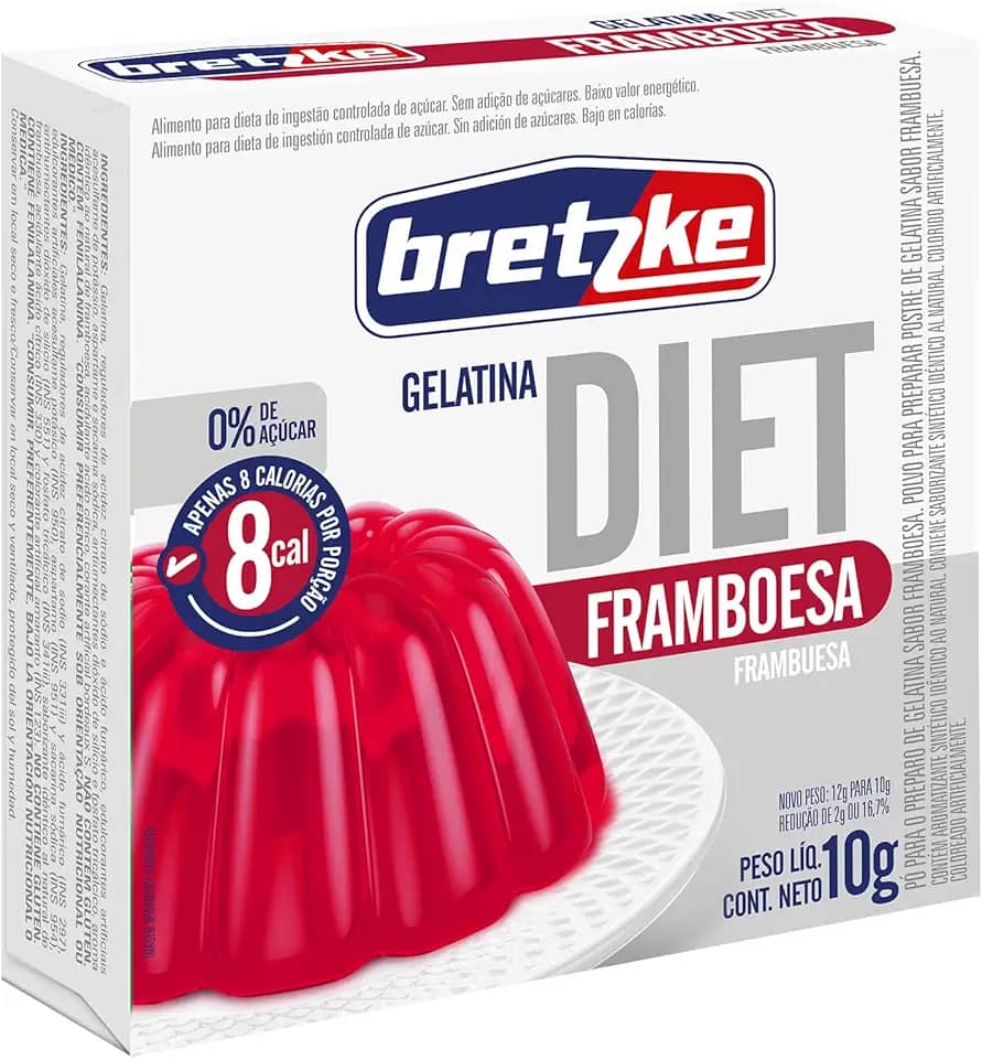 Bretzke Gelatina Diet em Pó Framboesa 10g