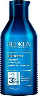 Redken, Shampoo, Extreme, Para Cabelos Danificados e Quebradiços, Enriquecido com Proteína, Repara, Fortalece, Promove Brilho e Maleabilidade, Enriquecido com Proteína, 300ml