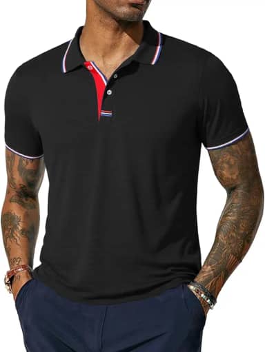Camisa polo masculina lisa slim fit manga curta - polo casual atlética