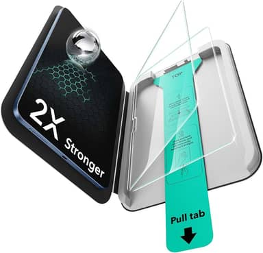 ESR Pacote com 2 protetores de tela para iPad A16 11ª/10ª geração (11 polegadas/10,9, 2025/2022), filme de vidro temperado 9H com bandeja UltraFit, suporte para Apple Pencil, resistente a arranhões