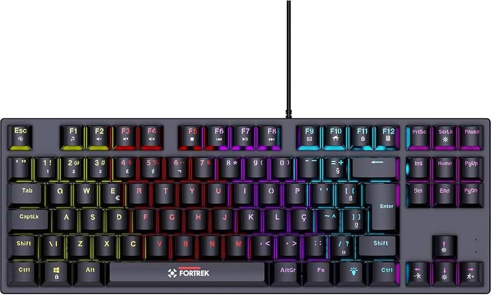 Teclado Gamer Mecânico Fortrek Gravity 80 TKL Preto