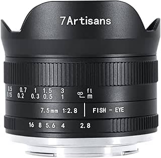 7artisans Lente fixa manual de olho de peixe 7,5 mm f2.8 Mark II APS-C olho de peixe grande angular para câmera Nikon Z mirrorless Z6 Z7 Z50