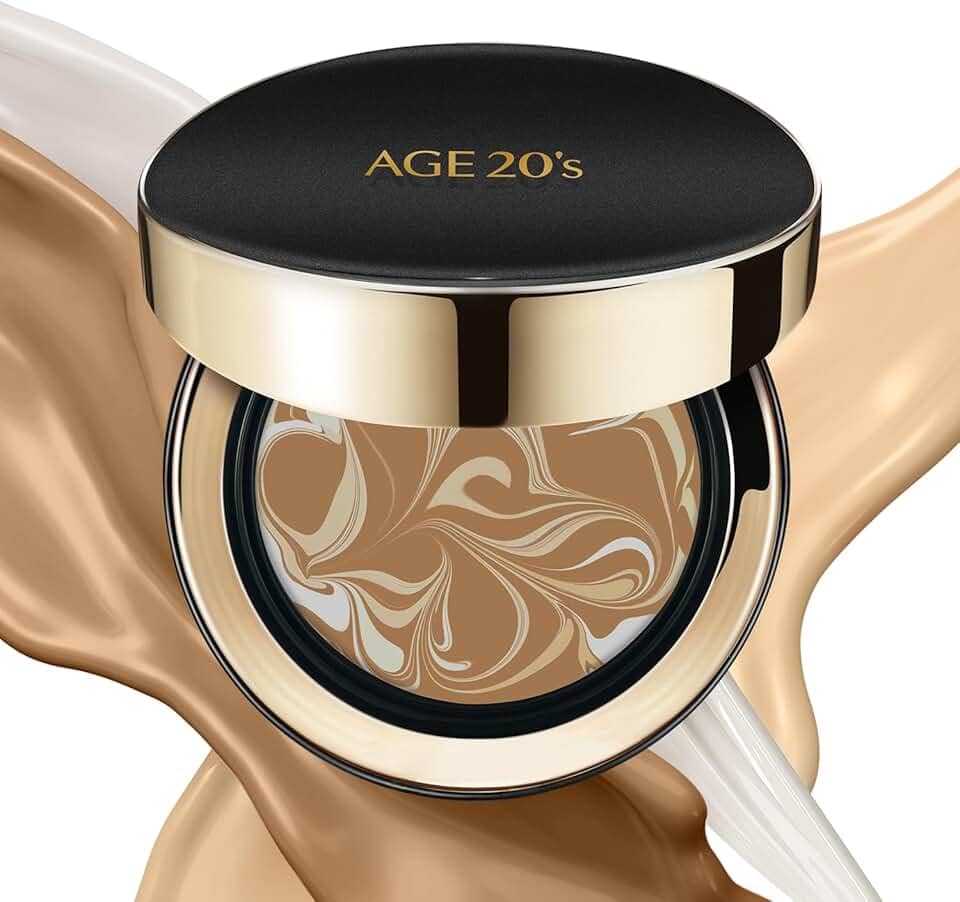AGE 20's Age20'S Signature Essence Pact Fps 50+, Pacote Com 1, 29 Bases Caramelizadas, Cremosas, Acabamento Orvalhado, Cobertura Natural, Base Coreana Cushion
