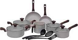 Mimo Style, Jogo de Panelas Cerâmica 10 Peças Indução Pratic Cook Marmol