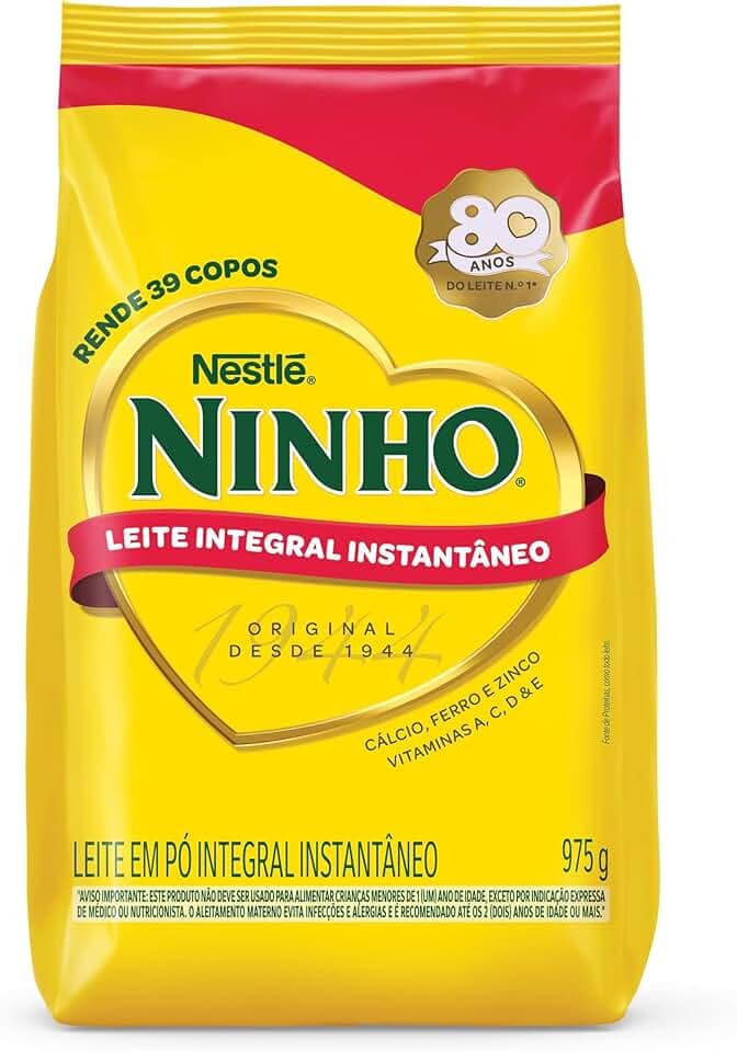 Leite em Pó Ninho Integral Instantâneo Sachê 975g