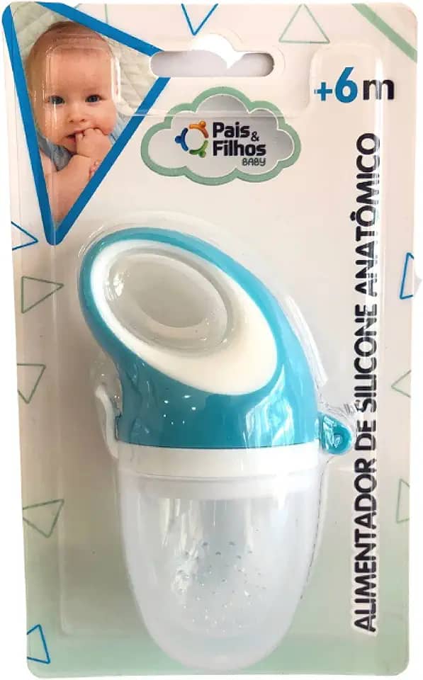 Alimentador De Silicone Anatômico - Azul