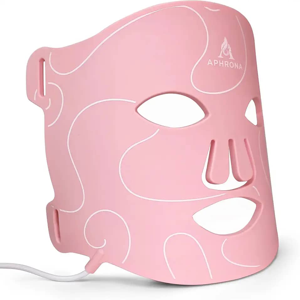 Aphrona Máscara facial de LED da Via Láctea, máscara facial de LED para terapia de luz vermelha e azul, máscara de fóton de tratamento de terapia de luz, modelo: PDT-FACE