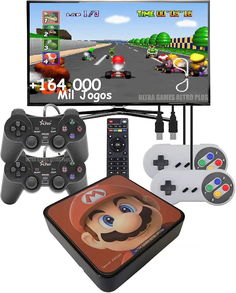 Ultra Video Game Retro + 164 Mil jogos + 4 Controles + Atualizado + Edição Especial