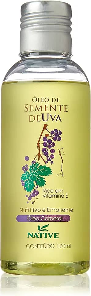 Óleo de Semente de Uva 120ml, Native, Amarelado