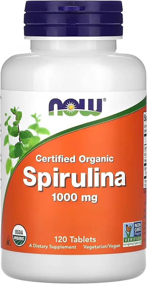 NOW Foods Spirulina 1000 Dupla Força 120 Tabls Importado
