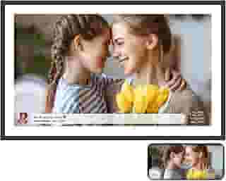 SSAWiFiFRAME Quadro Digital 15.6 Polegadas, Compartilhamento de 50 Fotos/Vídeos de 200MB via APP Gratuito, Tela HD IPS Touch de 32GB, Presente para Avós e Pais (Natal/Aniversário)