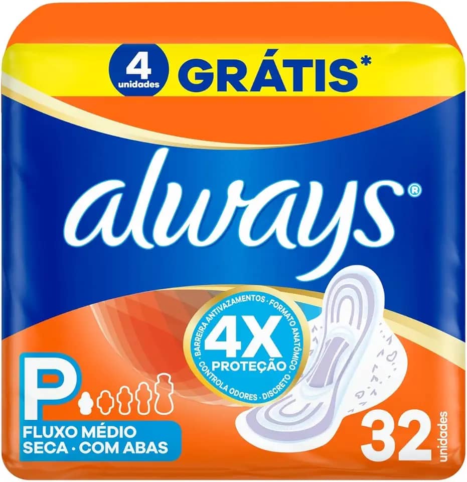 Absorvente Always Super Proteção Seca - 32 unidades