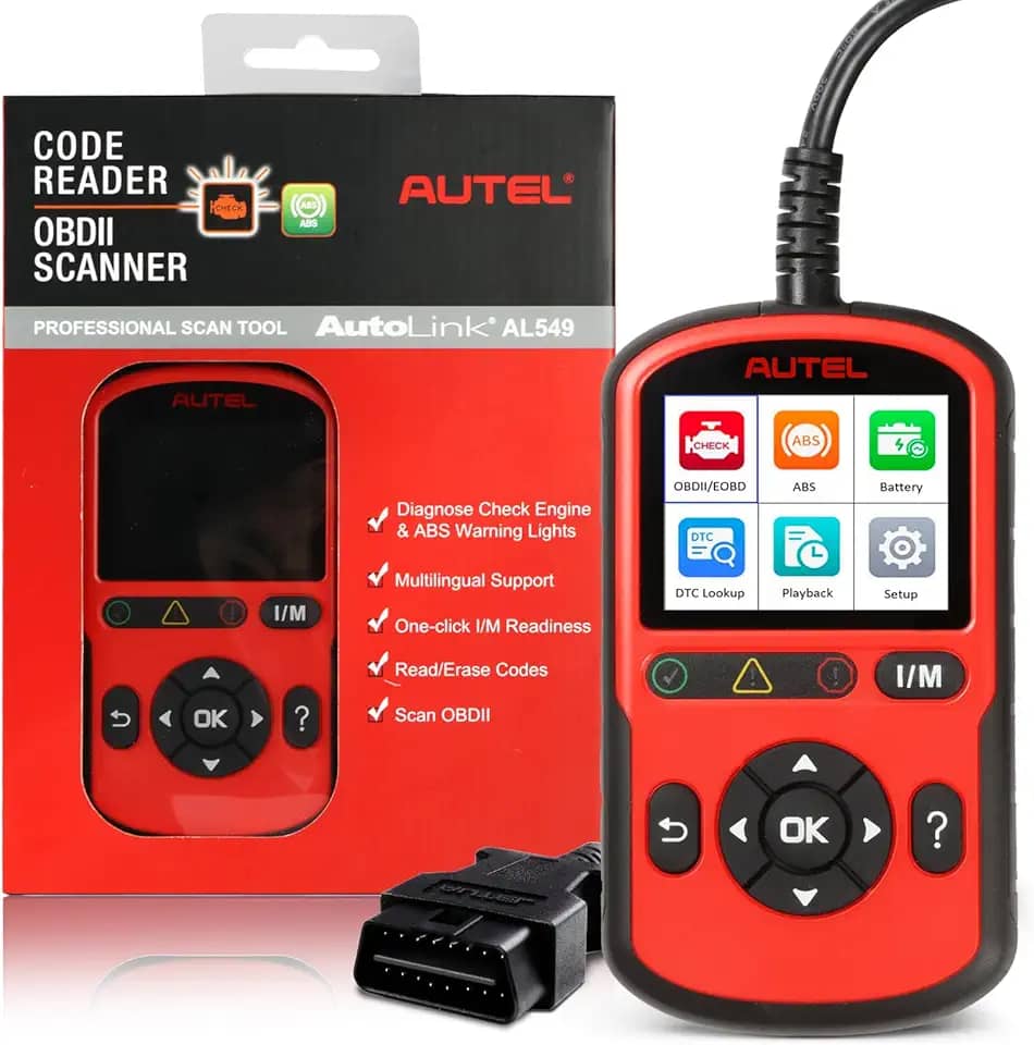 Autel Scanner OBD2 AutoLink AL549: Leitor de código de motor de verificação 2025, ferramenta de diagnóstico ABS, teste universal de bateria de carro e alternador, versão de atualização de Autel AL519