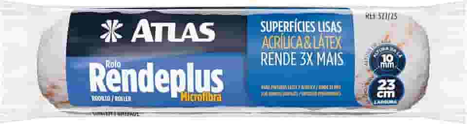 Atlas - Rolo RendPlus Multiuso de 23cm de Microfibra com Manta com 10mm de Altura para Pintura Gerais