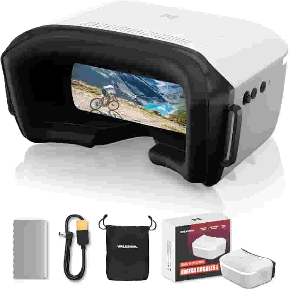 CADDXFPV Óculos Walksnail Avatar HD FPV L – Tela 1080p 4,5 polegadas, rastreamento de cabeça, experiência de voo imersiva, sinal PPM, slot micro SD, personalização de lentes, compatível com todos os