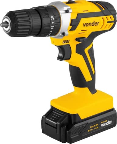 Vonder, Parafusadeira/Furadeira com Impacto a Bateria, 20 V, Fonte de Carregamento Bivolt Automática, PFV 238I.