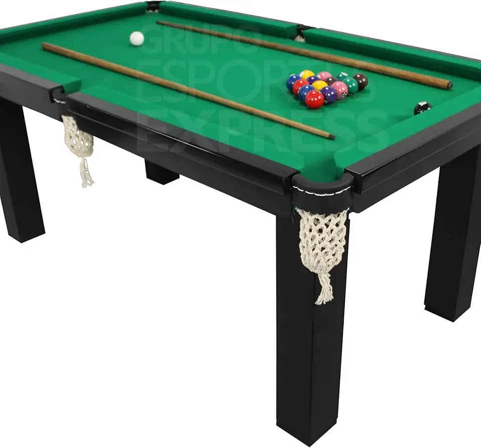 Klopf, Mesa de Bilhar Residencial Tec. Verde MDF Klopf Cód. 1035