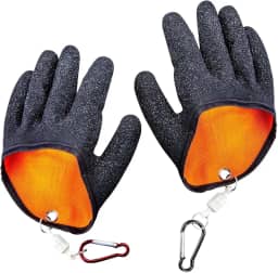 Saycker 2 luvas de pesca com liberação magnética, luvas profissionais de pescador, secagem rápida, luvas à prova de perfuração, luva de pesca antiderrapante para manuseio, captura