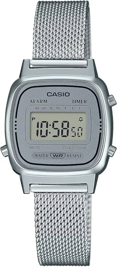 Relógio de Pulso Feminino Casio Digital Vintage Mesh LA670WEM-7DF.