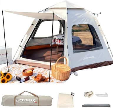 Joyfox Tenda hexagonal extragrande, iglu de acampamento, tenda automática para 5 a 8 pessoas, 280 x 280 x 155 cm