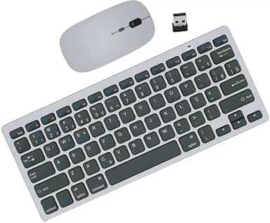 KIT Teclado e Mouse Sem Fio Bluetooth para Tablet Macbook iPad iMac Notebook PC, Premium Silencioso Minimalista Portátil ABNT2