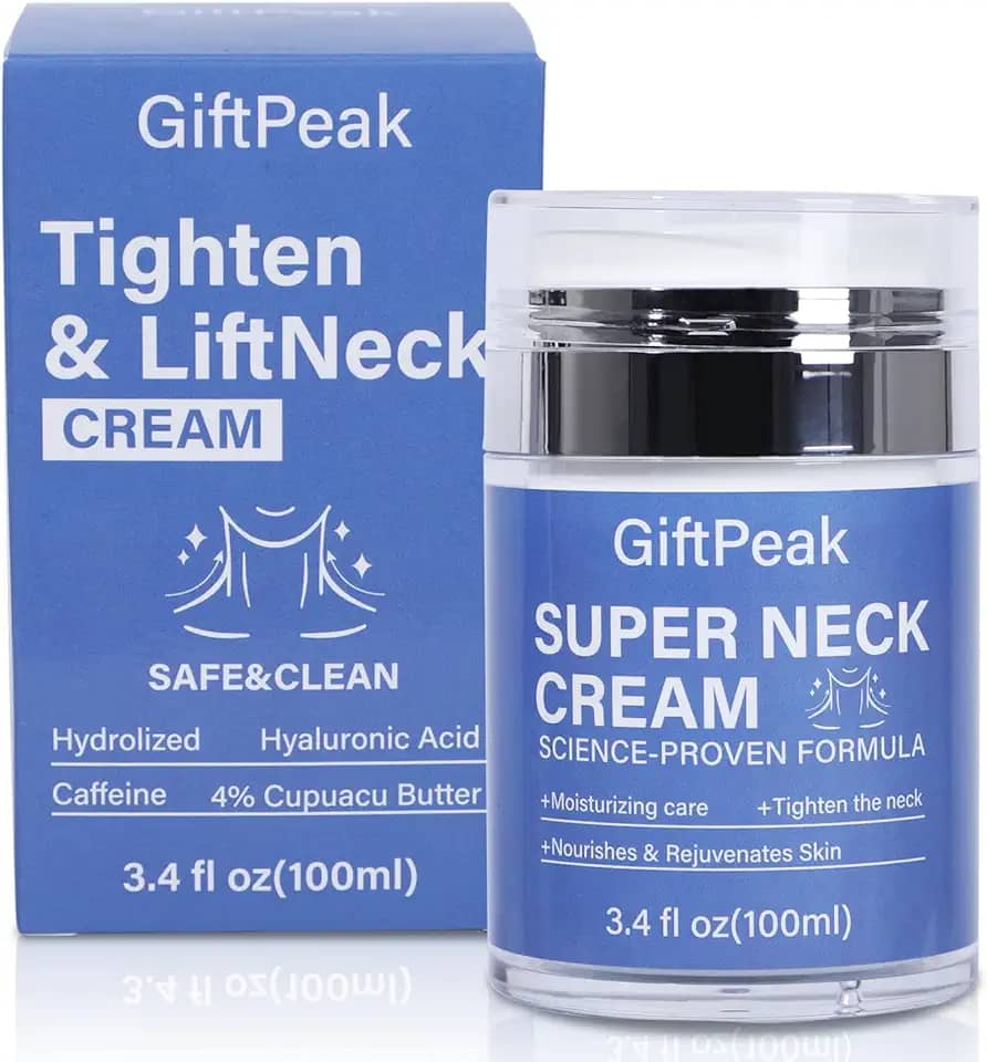 Creme firmador de pescoço, creme de retinol e ácido hialurônico, cremes de colágeno para pescoço para apertar e antienvelhecimento, creme de pescoço para dia e noite antirrugas para mulheres e homens