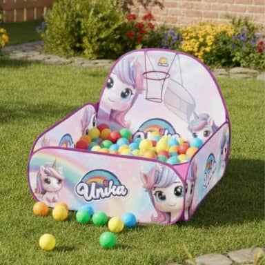 Piscina de Bolinha Infantil 50 Bolas Unicórnio