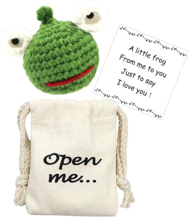 LUOKIFUR Presente inspirador de sapo abraço de bolso para amigos da família, amados e colegas (sapo (estilo 2))